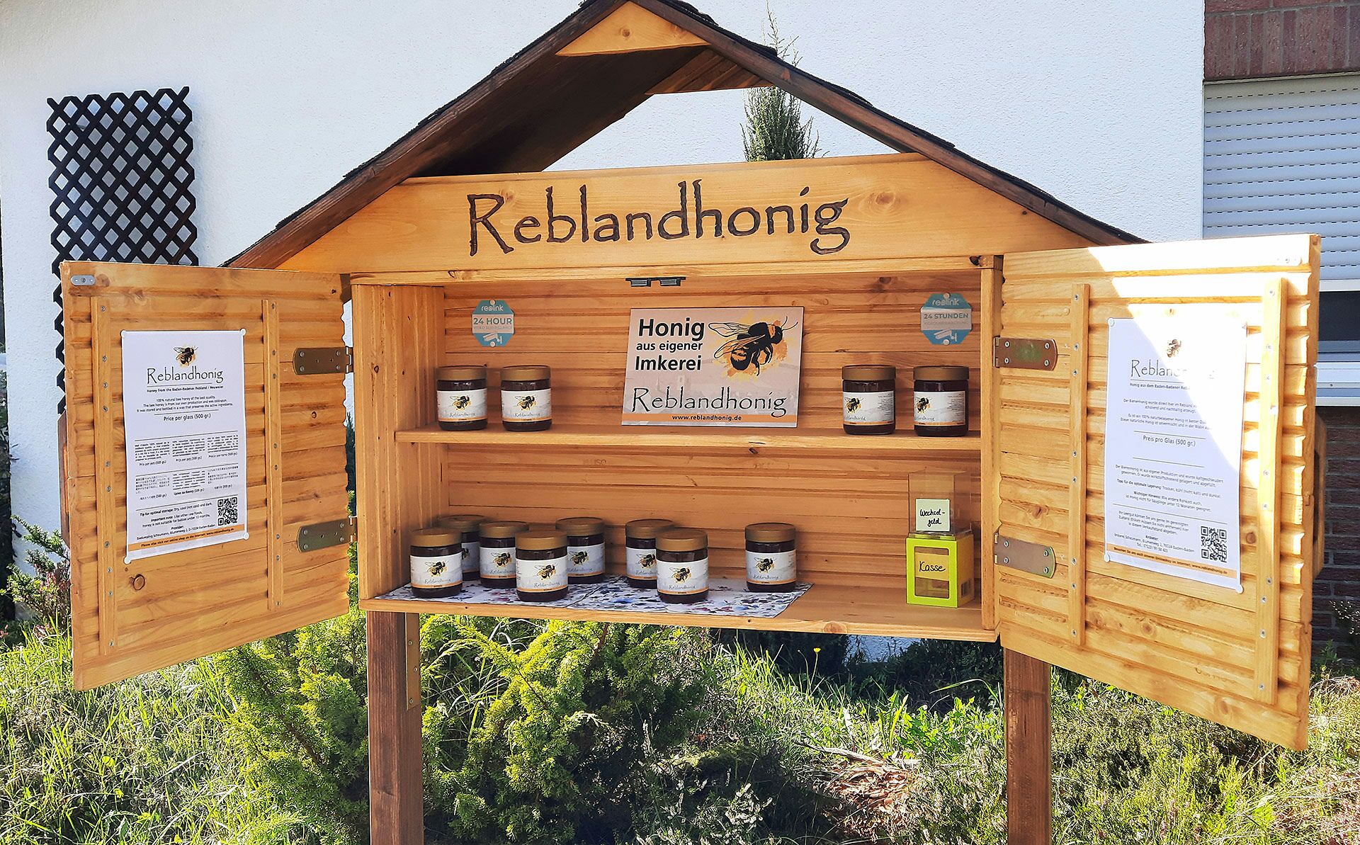 Imkerei Verkaufsstand Reblandhonig - Honig aus Baden-Baden / Neuweier am Fuße des Schwarzwalds